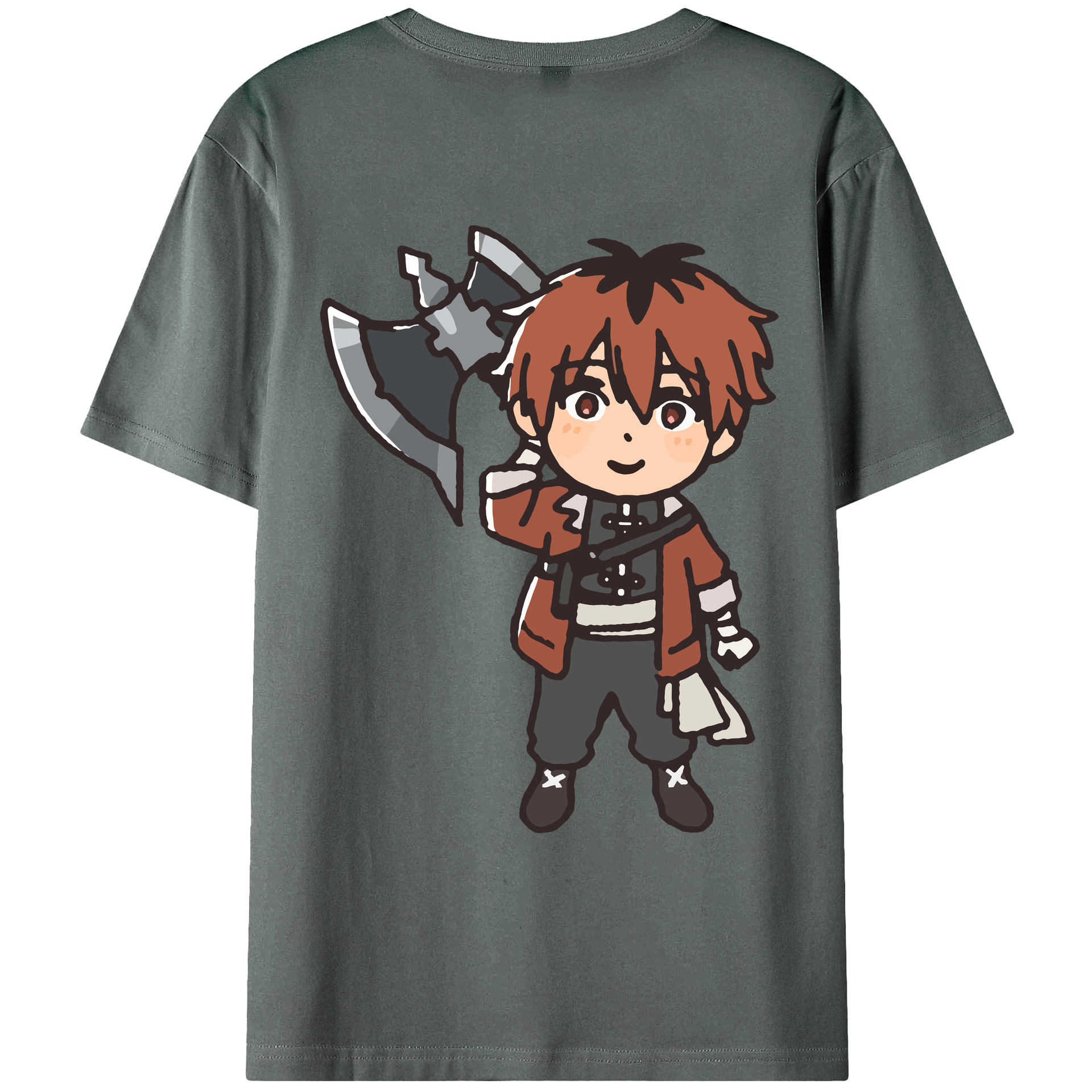 （画像用） 葬送のフリーレン Frieren 綿100％ メンズ半袖Tシャツ（バックプリント） 通気性